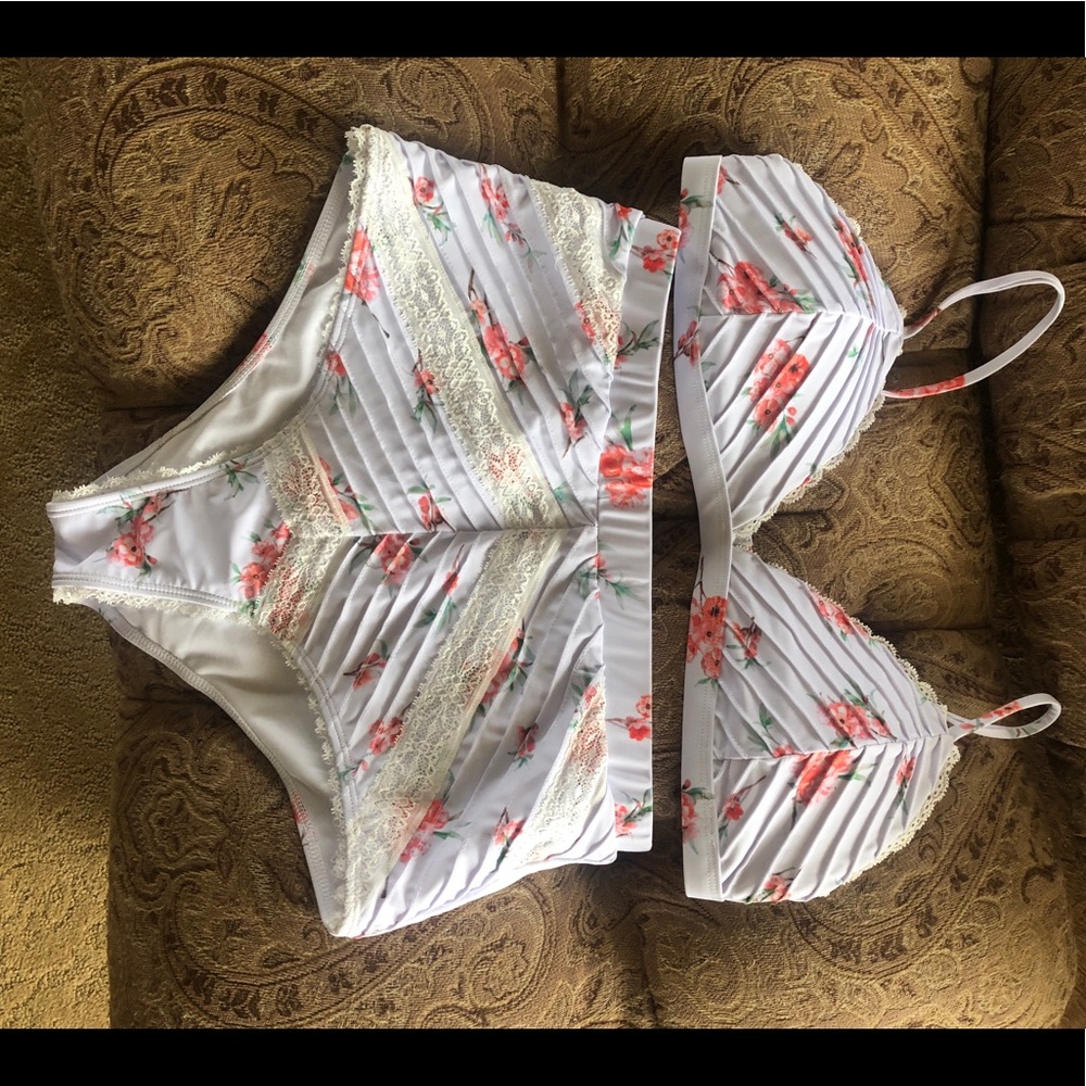 Vintage inspired floral bikini